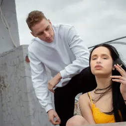 Juicy Leyla in 'VIP 4K' Smoking behind daddy's back Here, smoke my cock! (Thumbnail 36)